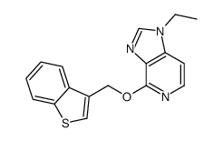 4-(1-benzothiophen-3-ylmethoxy)-1-ethylimidazo[4,5-c]pyridine结构式