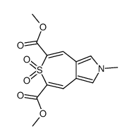 methyl-2 dimethoxycarbonyl-5,7 dioxide-6,6 2H thiepino<4,5-c>pyrrole结构式