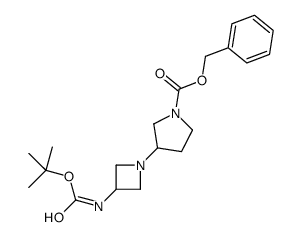 (1-CBZ-吡咯烷-3-基-氮杂啶-3-基)-氨基甲酸叔丁酯结构式