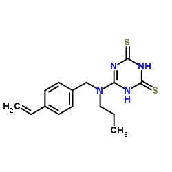 1,3,5-Triazine-2,4(1H,3H)-dithione, 6-(4-ethenylphenyl)methylpropylamino- structure