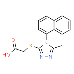 (5-METHYL-4-NAPHTHALEN-1-YL-4 H-[1,2,4]TRIAZOL-3-YLSULFANYL)-ACETIC ACID Structure