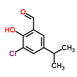 3-CHLORO-2-HYDROXY-5-ISOPROPYL-BENZALDEHYDE结构式