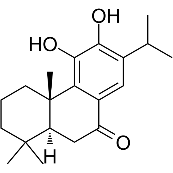 11,12-Dihydroxyabieta-8(14),9(11),12-trien-7-one Structure