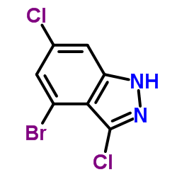 4-BROMO-3,6-DICHLORO (1H)INDAZOLE结构式