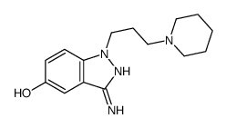 3-amino-1-(3-piperidin-1-ylpropyl)indazol-5-ol Structure