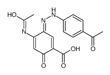 4-acetamido-3-[(4-acetylphenyl)hydrazinylidene]-6-oxocyclohexa-1,4-diene-1-carboxylic acid Structure