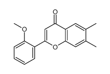 2-(2-methoxyphenyl)-6,7-dimethylchromen-4-one结构式