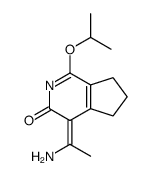 (4Z)-4-(1-aminoethylidene)-1-propan-2-yloxy-6,7-dihydro-5H-cyclopenta[c]pyridin-3-one结构式