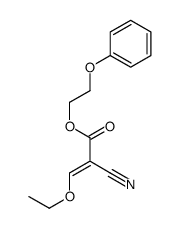 2-phenoxyethyl 2-cyano-3-ethoxyprop-2-enoate结构式