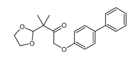 3-(1,3-dioxolan-2-yl)-3-methyl-1-(4-phenylphenoxy)butan-2-one结构式