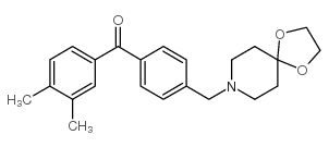 3,4-DIMETHYL-4'-[8-(1,4-DIOXA-8-AZASPIRO[4.5]DECYL)METHYL]BENZOPHENONE Structure