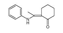 Cyclohexanone, 2-[1-(phenylamino)ethylidene] Structure
