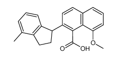 2-(4-Methylindan-1-yl)-8-methoxy-1-naphthoic Acid Structure