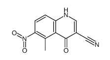 5-Methyl-6-nitro-4-oxo-1,4-dihydro-3-quinolinecarbonitrile Structure