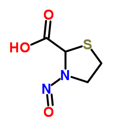 3-Nitroso-1,3-thiazolidine-2-carboxylic acid结构式