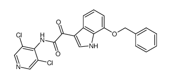 N-(3,5-Dichloropyridin-4-yl)-[7-benzyloxyindol-3-yl]glyoxylic acid amide结构式