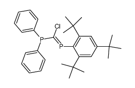 2-chloro-3,3-diphenyl-1-(2,4,6-tri-tert-butylphenyl)-1,3-diphosphapropene Structure