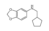 N-(cyclopentylmethyl)-1,3-benzodioxol-5-amine结构式