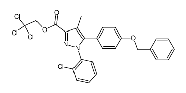 2,2,2-trichloroethyl 5-[4-(benzyloxy)phenyl]-1-(2-chlorophenyl)-4-methyl-1H-pyrazole-3-carboxylate结构式