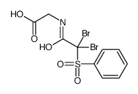 2-[[2-(benzenesulfonyl)-2,2-dibromoacetyl]amino]acetic acid结构式