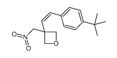 3-[2-(4-tert-butylphenyl)ethenyl]-3-(nitromethyl)oxetane Structure