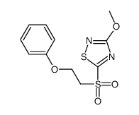3-methoxy-5-(2-phenoxyethylsulfonyl)-1,2,4-thiadiazole结构式
