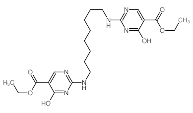 5-Pyrimidinecarboxylicacid, 2,2'-(1,8-octanediyldiimino)bis[1,4-dihydro-4-oxo-, diethyl ester (9CI)结构式