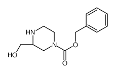 (S)-benzyl 3-(hydroxymethyl)piperazine-1-carboxylate Structure
