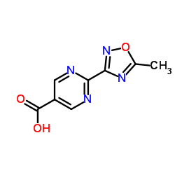 2-(5-Methyl-1,2,4-oxadiazol-3-yl)-5-pyrimidinecarboxylic acid Structure