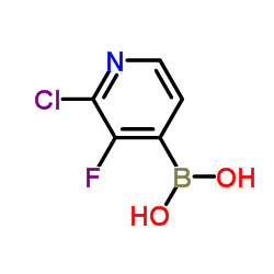 (2-Chloro-3-fluoro-4-pyridinyl)boronic acid Structure