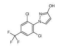 2-[2,6-dichloro-4-(trifluoromethyl)phenyl]-1H-pyrazol-5-one结构式