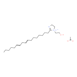 2-(heptadeca-8,11-dienyl)-4,5-dihydro-1-(2-hydroxyethyl)-1H-imidazolium acetate结构式