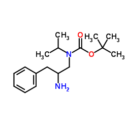 2-Methyl-2-propanyl (2-amino-3-phenylpropyl)isopropylcarbamate Structure