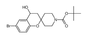 tert-butyl 6-bromo-4-hydroxy-3,4-dihydro-1'H-spiro[chromene-2,4'-piperidine]-1'-carboxylate结构式