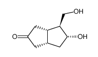 (3aS,4S,5R,6aR)-六氢-5-羟基-4-(羟甲基)-2(1H)-戊酮结构式