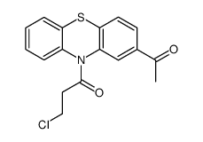 2-acetyl-10-(3-chloro-propionyl)-10H-phenothiazine结构式