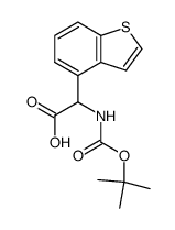 Benzo[b]thiophen-4-yl-tert-butoxycarbonylamino-acetic acid结构式