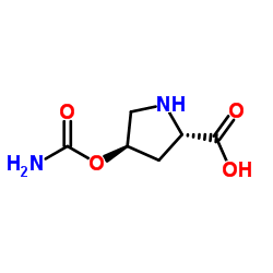 L-Proline, 4-[(aminocarbonyl)oxy]-, trans- (9CI) structure