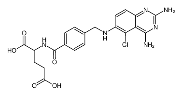 2-{4-[(2,4-Diamino-5-chloro-quinazolin-6-ylamino)-methyl]-benzoylamino}-pentanedioic acid结构式