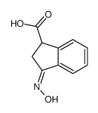 3-hydroxyimino-1,2-dihydroindene-1-carboxylic acid结构式