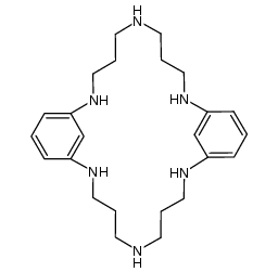 2,6,10,16,20,24-hexaazatricyclo[23.3.1.111,15]triaconta-1(29),11(30),12,14,25,27-hexaene结构式