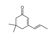 5,5-dimethyl-3-[(1E)-prop-1-en-1-yl]cyclohex-2-en-1-one结构式