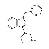 [2-(1-benzyl-indol-3-yl)-butyl]-dimethyl-amine结构式