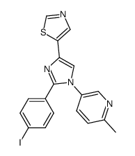 5-(2-(4-iodophenyl)-4-(thiazol-5-yl)-1H-imidazol-1-yl)-2-methylpyridine Structure