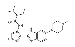 1-Ethyl-1-isopropyl-3-{3-[6-(4-methyl-piperazin-1-yl)-1H-benzimidazol-2-yl]-1H-pyrazol-4-yl}urea结构式