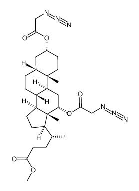 methyl 3,7,12-trideoxy-3α,12α-bis(2-azidoacetyloxy)cholate结构式