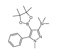 1-methyl-5-phenyl-4-(4,4,5,5-tetramethyl-1,3,2-dioxaborolan-2-yl)-3-(trimethylsilyl)-1H-pyrazole Structure