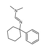 N,N-dimethyl-N'-(1-phenylcyclohexyl)methanimidamide结构式