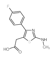 [4-(4-Fluoro-phenyl)-2-methylamino-thiazol-5-yl]-acetic acid结构式