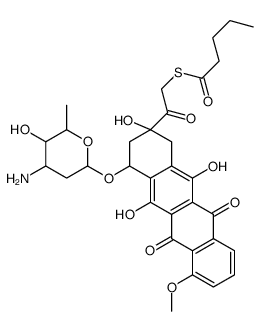 S-[2-[4-(4-amino-5-hydroxy-6-methyloxan-2-yl)oxy-2,5,12-trihydroxy-7-methoxy-6,11-dioxo-3,4-dihydro-1H-tetracen-2-yl]-2-oxoethyl] pentanethioate Structure